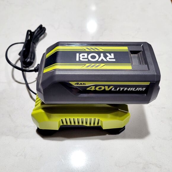 Ryobi 40-Volt 4 Ah High Capacity Lithium-Ion Battery & Charger EUC - Picture 5 of 16